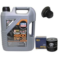 MotoröL Set 5W-30 5 Liter + ÖLfilter + Schraube FüR Opel Omega A Vectra Saab 900