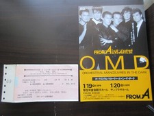Orchestral Manoeuvres in The Dark 1987 Japan Tour Ticket w Promo Flyer OMD Synth