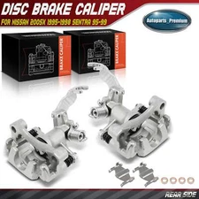Pair Rear Brake Caliper w/ Bracket for Nissan 200SX 1995-1998 Sentra 1995-1999