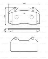 Bosch 0 986 494 551 Bremsbelagsatz, Scheibenbremse Vorderachse FÜR Renault