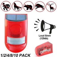 1/10x LED Solar Alarm Light Strobe Warning Lamp Wireless Motion Sensor Alert Lot