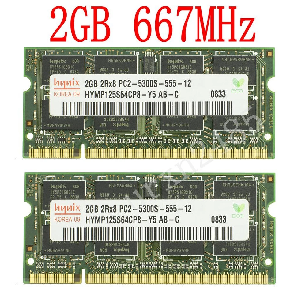 16GB 8GB 4GB 2GB 1Gb PC2-5300S DDR2-667 Notebook Laptop Memory For Hynix LOT UK - Image 3 of 4