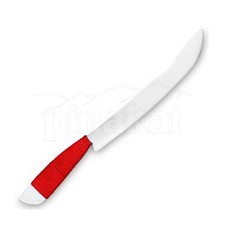 Cuchillo de entrenamiento curvo de aluminio - mango de cable rojo | seguro para la práctica