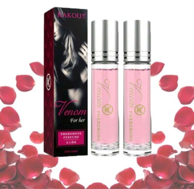 Venom 2pcs de feromonas para mujer: fragancia personal adictiva y duradera 0.34