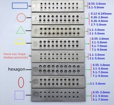 Wire Drawplate Jewelry Making Tools Half Round Square Triangle Hexagonal