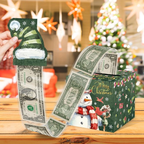 Caja de dinero con forma de feliz Navidad para fiestas de regalos en efectivo - Imagen 4 de 7