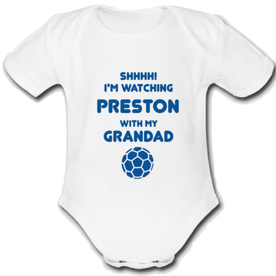 PRESTON @NORTH @END GRANDAD Babygrow Baby Vest Grow FOOTBALL GIFT FROM FOR A