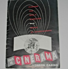"THIS IS CINERAMA" NEW CINEMA SCREENS LONDON CASINO PROGRAMME c1950's