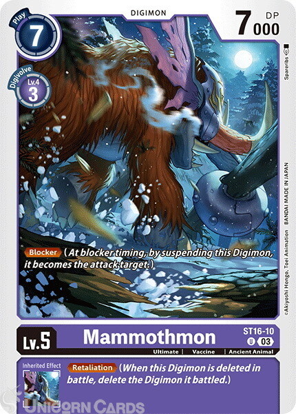 ST16-10 Mammothmon :: Uncommon Digimon Card :: ST16: Starter Deck Wolf of Friend