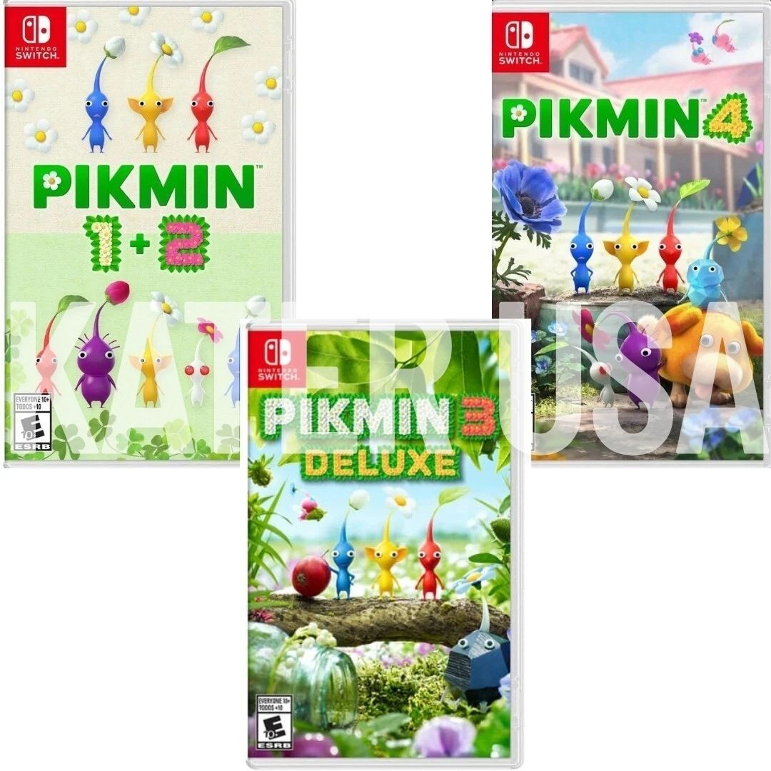 Pikmin 1+2, 3, 4 セット Pikmin 1+2 & 3 Deluxe & 4 Switch Brand New Game Bundle (Strategy