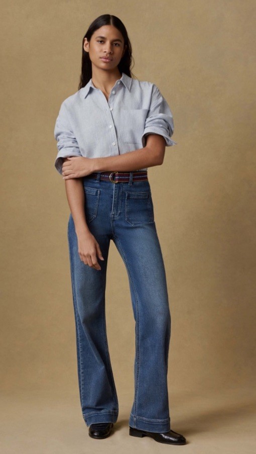 FAHERTY Stretch Terry Patch Pocket Indigo Dyed Wi… - image 1