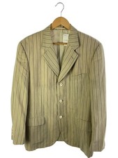 COMME des GARCONS HOMME PLUS Tailored Jacket M Wool Beige Striped PJ 10044M