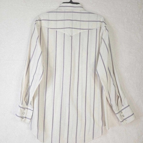 Rustler camicia elegante uomo 16 32/33 manica lunga bianca a righe - Foto 5 di 10