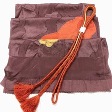 7399 Japanese Kimono Accessory Obiage and Obijime 2-piece Set Silk Shibori