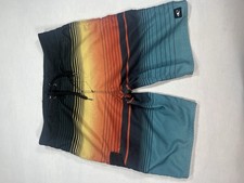 O  Neill Men  s Board Shorts Size 32 Multicolor Gradient Stripe Swim Trunks