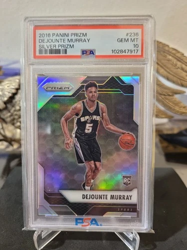 Dejounte Murray 2016-17 Panini Prizm Silver 💎 PSA 10 💎  Rookie RC #236 Pels 📈
