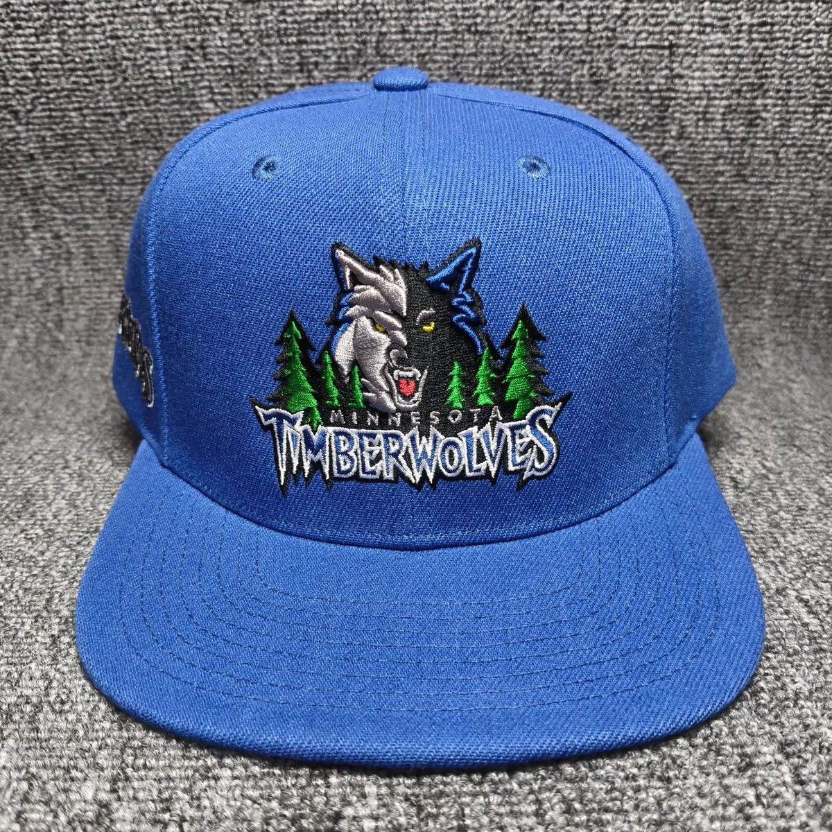 Mitchell & Ness Minnesota Timberwolves Throwback Snapback Hat Blue NBA
