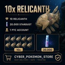 Pokemon Go PTC -10 x Regional Non Shiny Relicanth-  20k Stardust Tr de