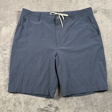 Faherty Shorts Mens 34 Blue All Day Chino Stretch 8" Drawstring Casual Summer