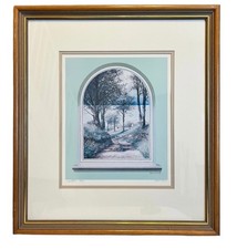 Neil Simone Signed Print Nightfall Limited Edition 198/754 Framed Window Art