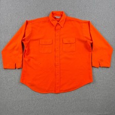 Vintage Five Brother Shirt Mens XL Orange Hunting Workwear Long Sleeve USA Made