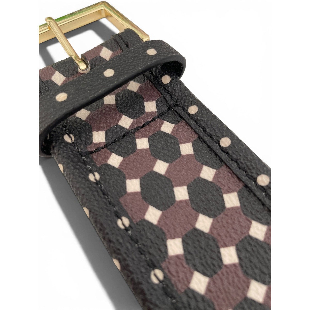 NWT TORY BURCH JAVA MULTI COLOR HABER PRINT GOLD TONE BUCKLE 