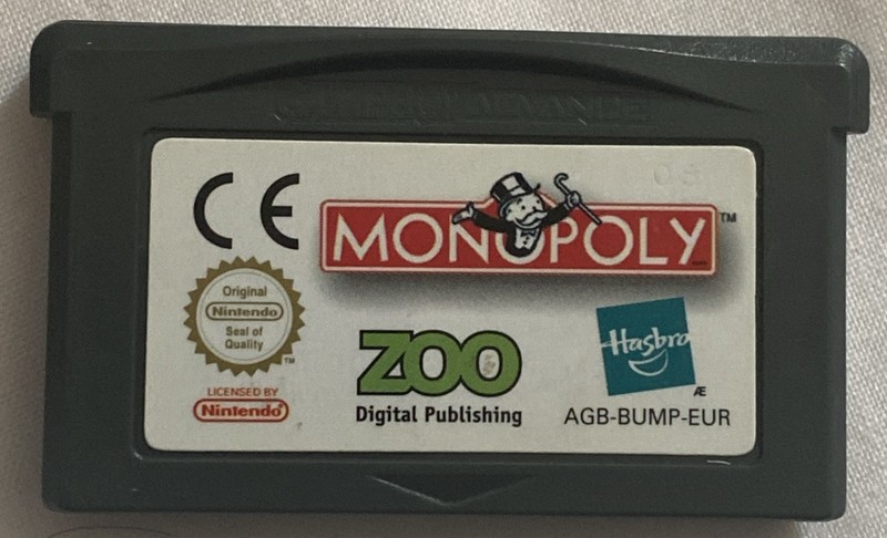 Monopoly (Nintendo Game Boy Advance, GBA) Cartridge Only- Fully Working