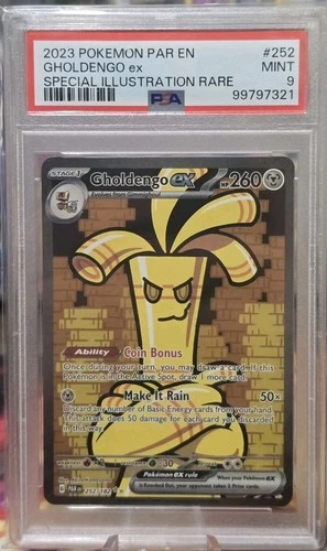 Gholdengo ex 252/182 SIR PSA 9 Mint Paradox Rift 2023 Pokemon TCG