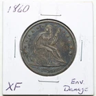 1860 50C Seated Liberty Half Dollar with XF Detail Env. Damage #6392