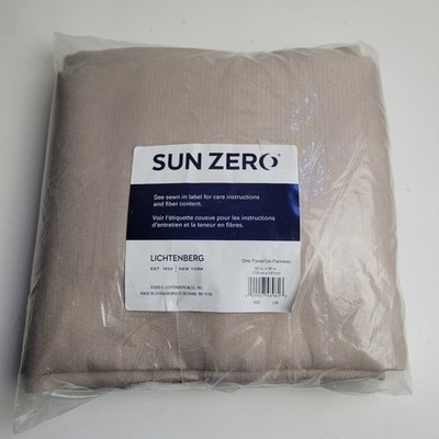 NEW Sun Zero Grommet Single Curtain Panel Color Linen 52 x 95 #BT1