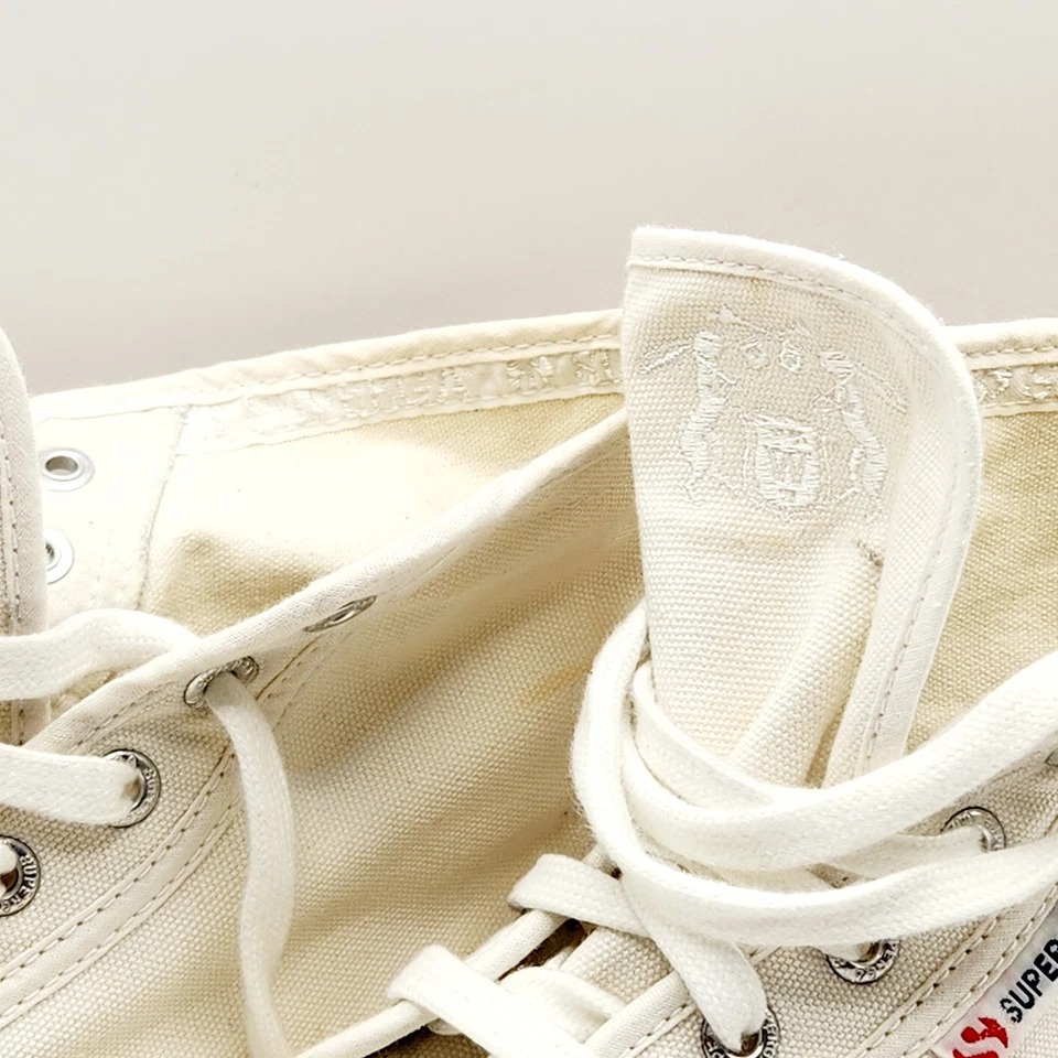 Superga Women's Round Toe Lace Up High Top White Sneakers Size 40 Shoes - Image 2 of 4