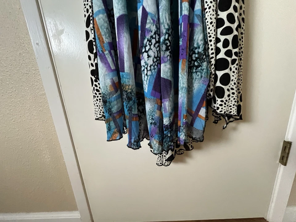 90's ZASHI 2 PC Tie Vest and Panel Skirt Handkerchief Hem SZ M 2 pockets Lined - Image 2 of 4