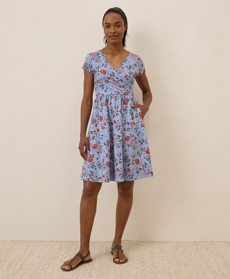 blue crossover dress One Shoulder Dusty Blue Prom Dress Sleeveless Tea Length One Shoulder main image 1