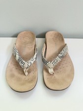 Vionic Snake Print Flip Flops Women  s 7 Orthotic Comfort Thong Sandals Shoes