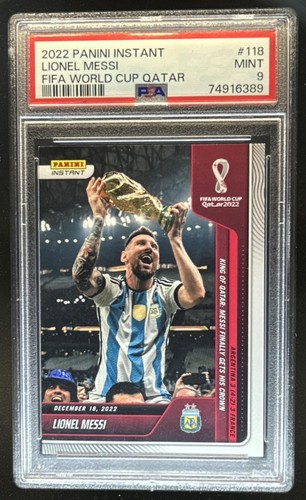 2022 Panini Instant FIFA World Cup Qatar Lionel Messi #118 Argentina PSA 9