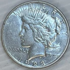 1923D Silver Peace Dollar Uncertified About Uncirculated + Condition