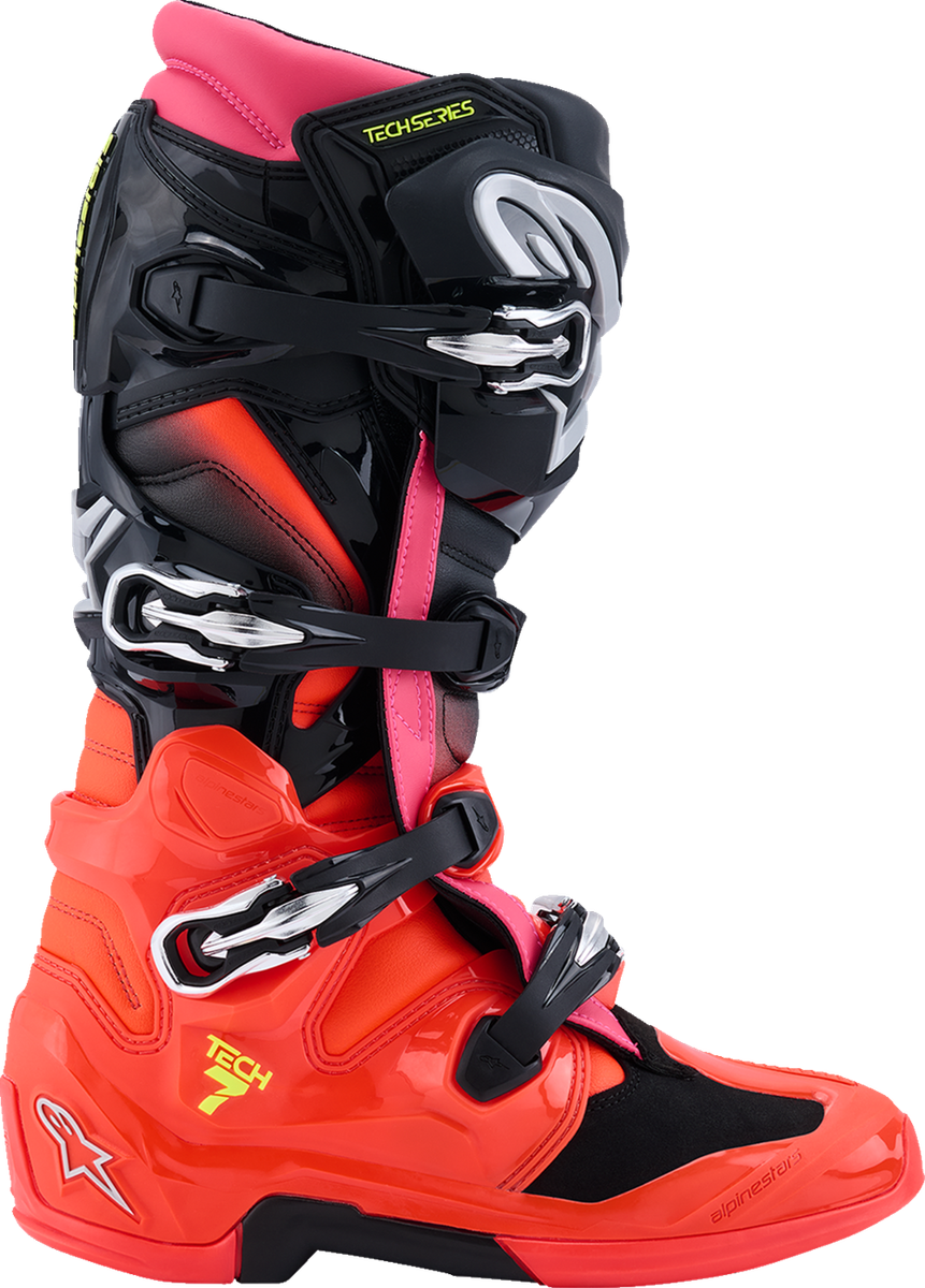 ALPINESTARS - Tech 7 Boots Black/Red/Pink US 7 | 2012025-1576-7 | eBay