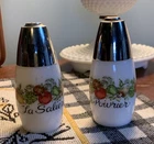 Vintage Corning Ware Spice of Life Salt & Pepper Shaker La Saliere & Le Poivrier