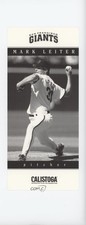 1996 Calistoga San Francisco Giants Mark Leiter 0q5