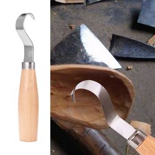 NEW Stainless Steel Wood Carving Tools Cutter Spoon Hook Crooked Knife Woodwork