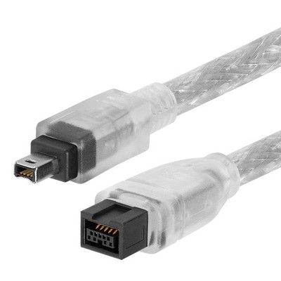 FireWire 800 9-Pin to 400 4-Pin Bilingual Data Transfer Cable 15FT Clear