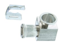 L-Stück für Keihin Injektor 12mm LPG GPL Autogas Aluminium für Einzelinjektoren