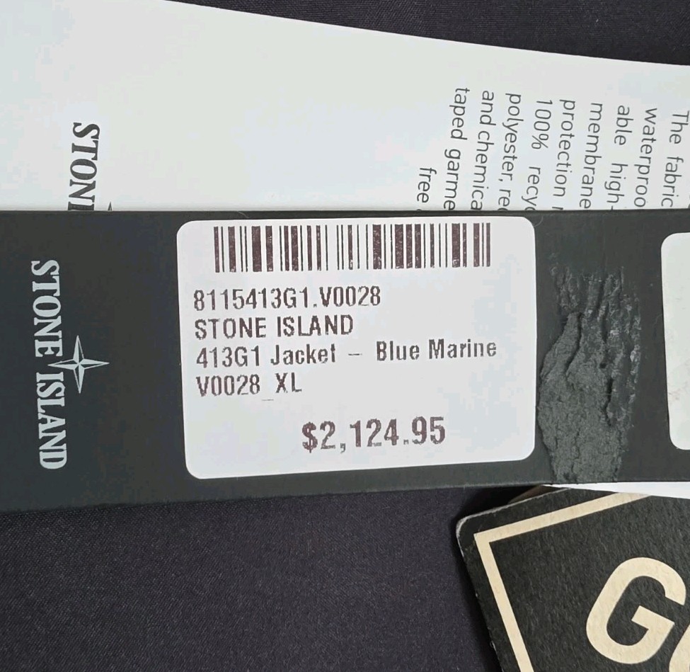 Stone Island Stellina Waterproof 3L Gore-Tex Ghost Piece jacket XL Navy Blue image 8