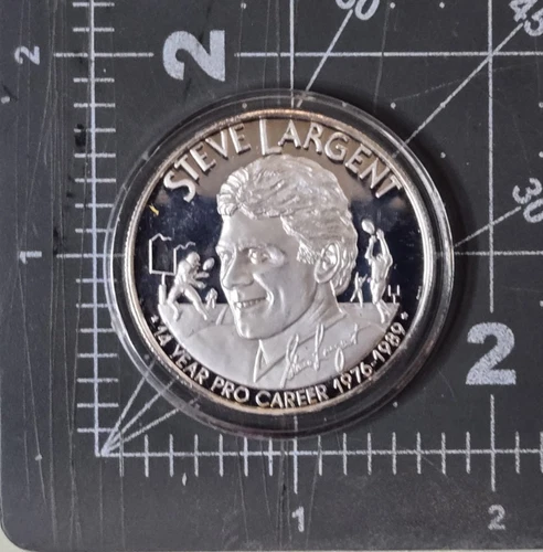 Steve Largent Seattle Seahawks NFL Proof Coin 1 Troy Oz .999 Fine Silver