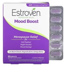 Estroven Menopause Relief Mood Boost 30 Caplets Hot Flashes Exp 7/26 - #98