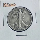 1934-D Walking Liberty Half Dollar, Tougher Date Reasonable Price Silver $100 OZ