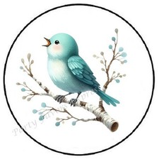 BIRD SINGING ON A BRANCH ENVELOPE SEALS LABELS STICKERS PARTY FAVORS