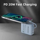 Portable Power Bank with cable, Mini Battery Pack Charger 1000mAh 22.5W
