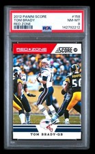 2012 panini score #158 tom brady; red zone /20 variation PSA 8  (POP 1, 0^)