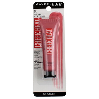 6 Pack Maybelline New York Sheer Gel-Cream Cheek Heat Blush, Nude Burn 15, 0....